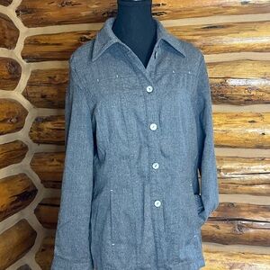 Eugen Klein European tailored light wool blend women’s jacket. Gray